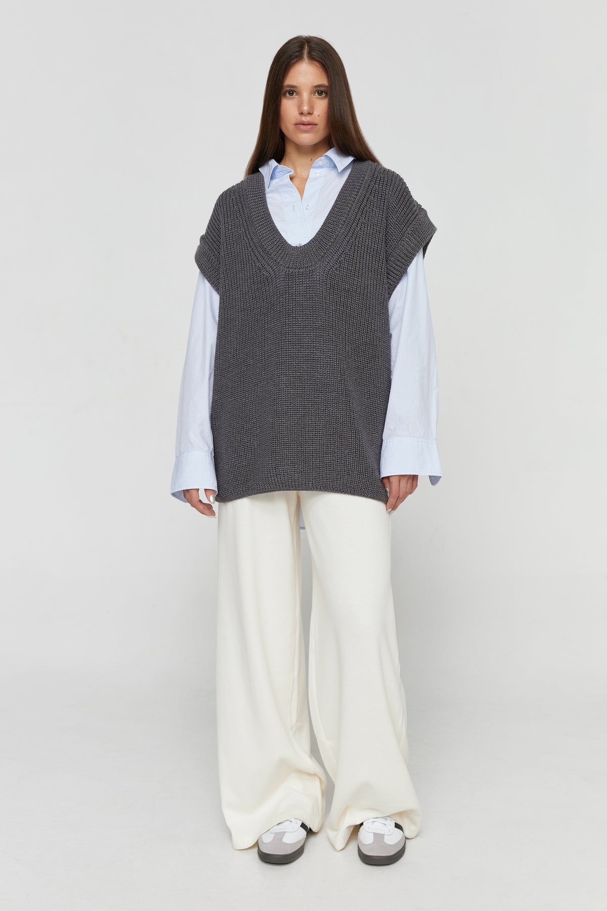 Grey Knit Vest