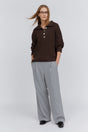 Brown polo sweater