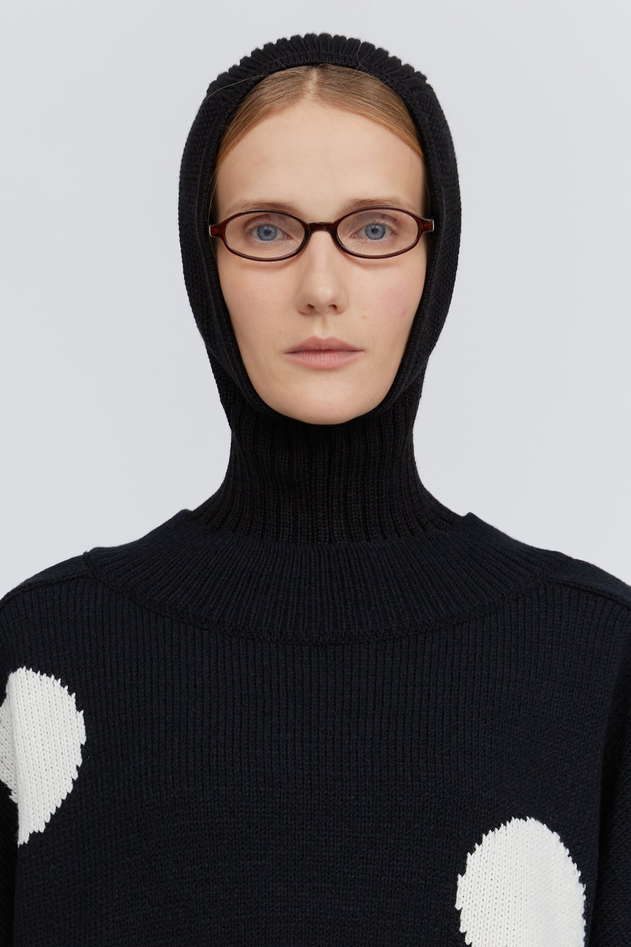 Black knit balaclava