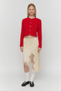 Red Crewneck Cardigan