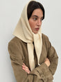 Cream Merino Triangle Scarf