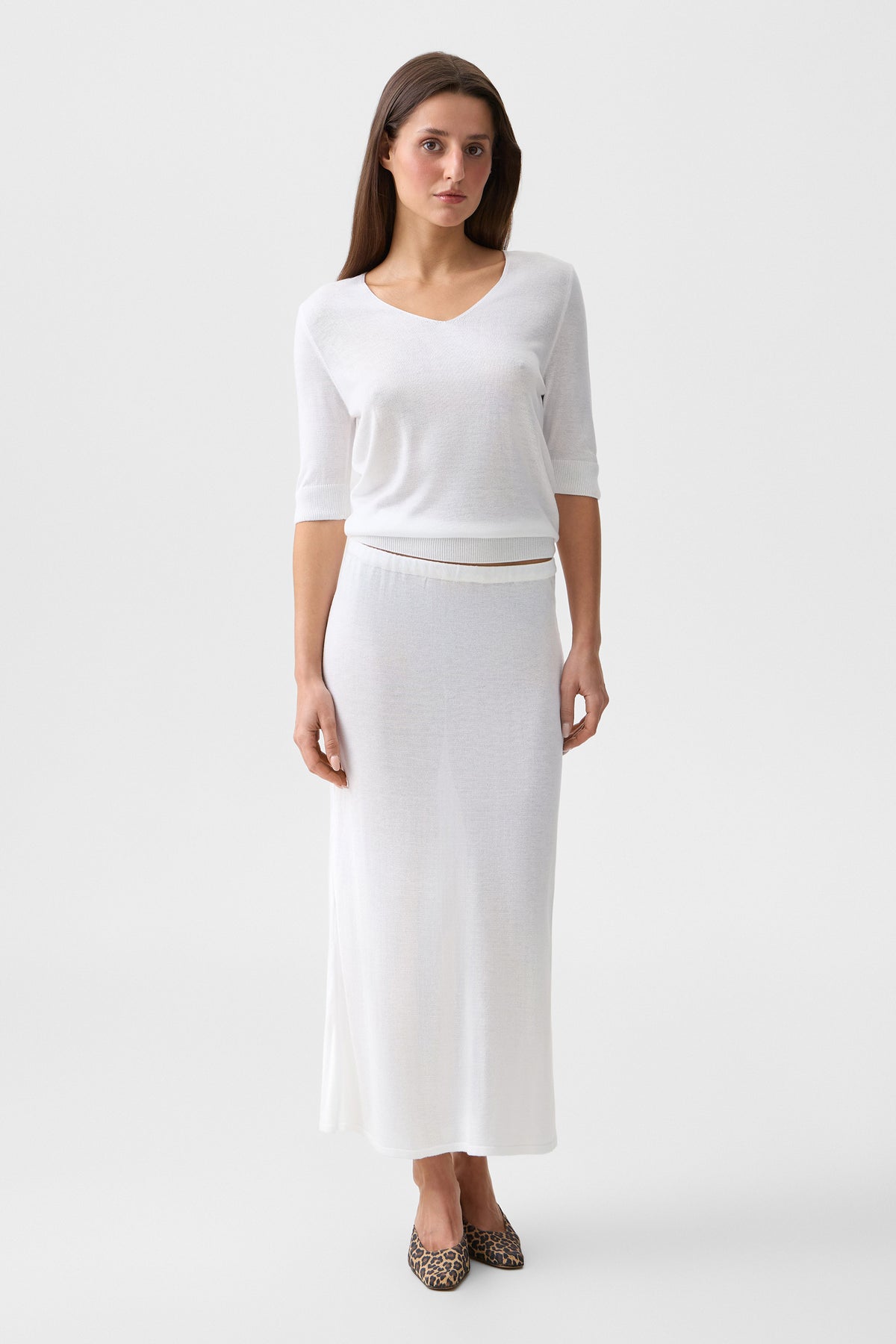 White Alba Maxi Skirt