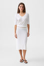 White Alba Midi Skirt