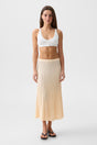 Pale Apricot Vivienne Midi Skirt