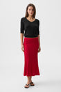 Red Vivienne Midi Skirt