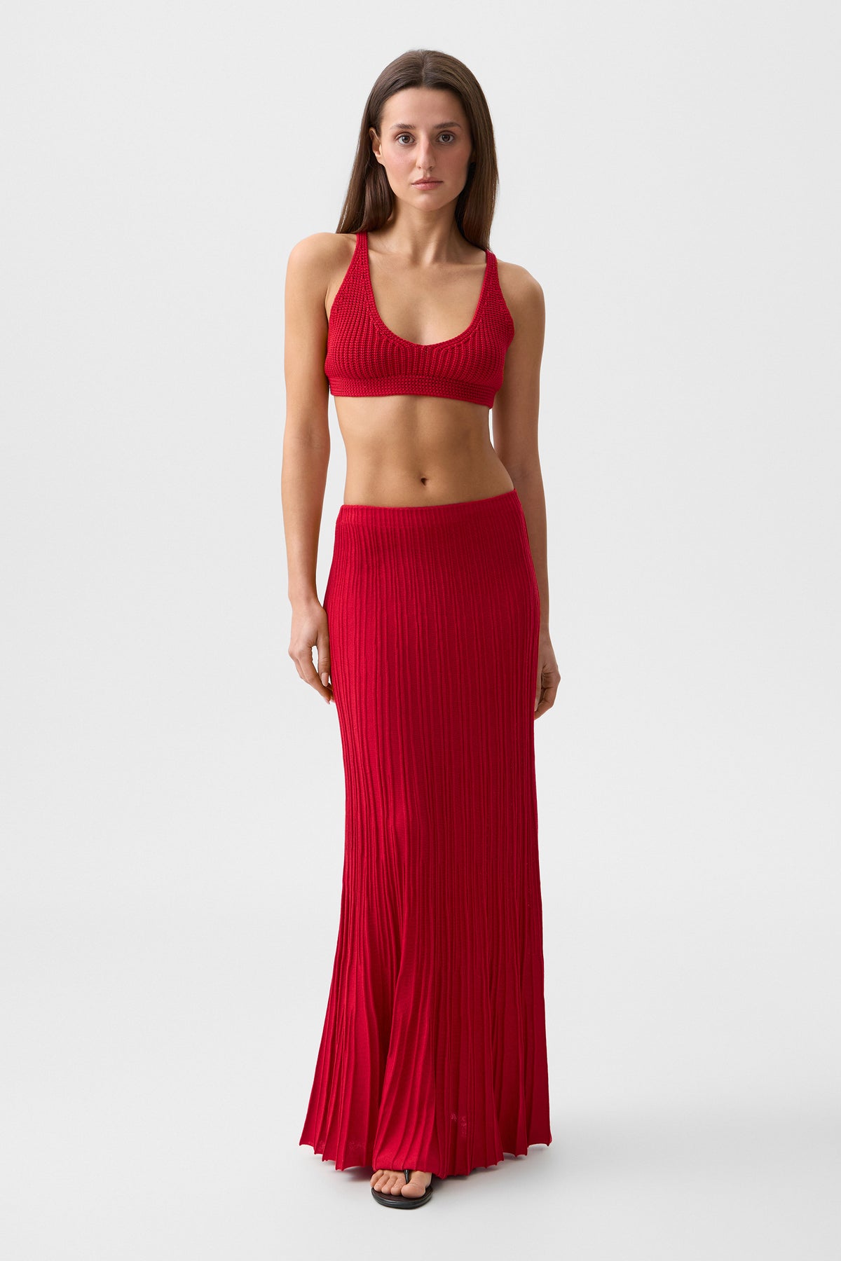 Red Vivienne Maxi Skirt