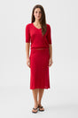 Red Alba Midi Skirt